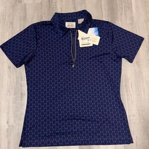 EP Pro Tour Tech Woman’s Purple Golf Shirt with Gold Zipper